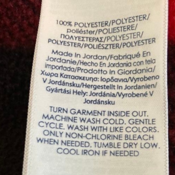 Chaps Stylish Red & Black Full-Zip Checked Fleece Vest Size PL - Picture 6 of 6